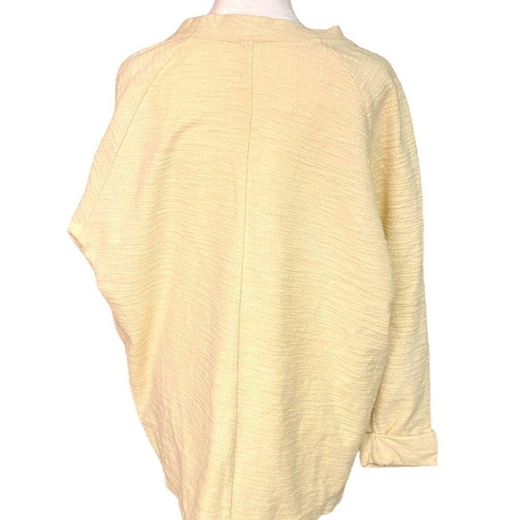 Anthro Pullover Sweatshirt Crew Neck Ivory Pale Yellow Ivory Size M - Picture 7 of 13